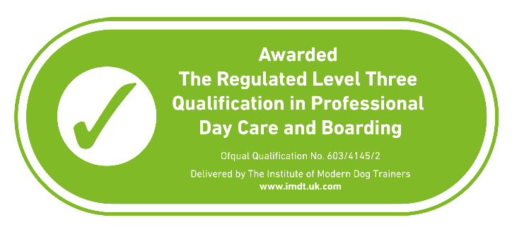 Awarded the Level 3 OFQUAL regulated qualification in Professional Day Care and Boarding Level 3 Professional Day Care and Boarding